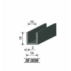 Lemovka EPDM 10 × 2 mm (výška 15 mm), 350039